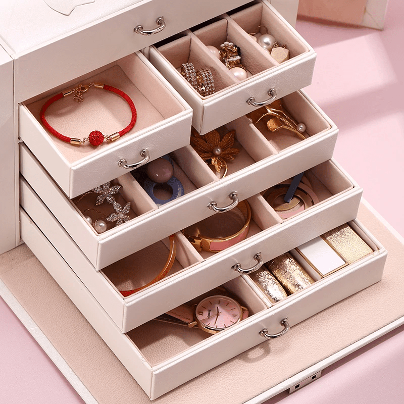 Grande boîte à bijoux avec miroir - Cléophée Paris