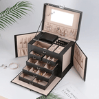 Grande boîte à bijoux avec miroir - Cléophée Paris