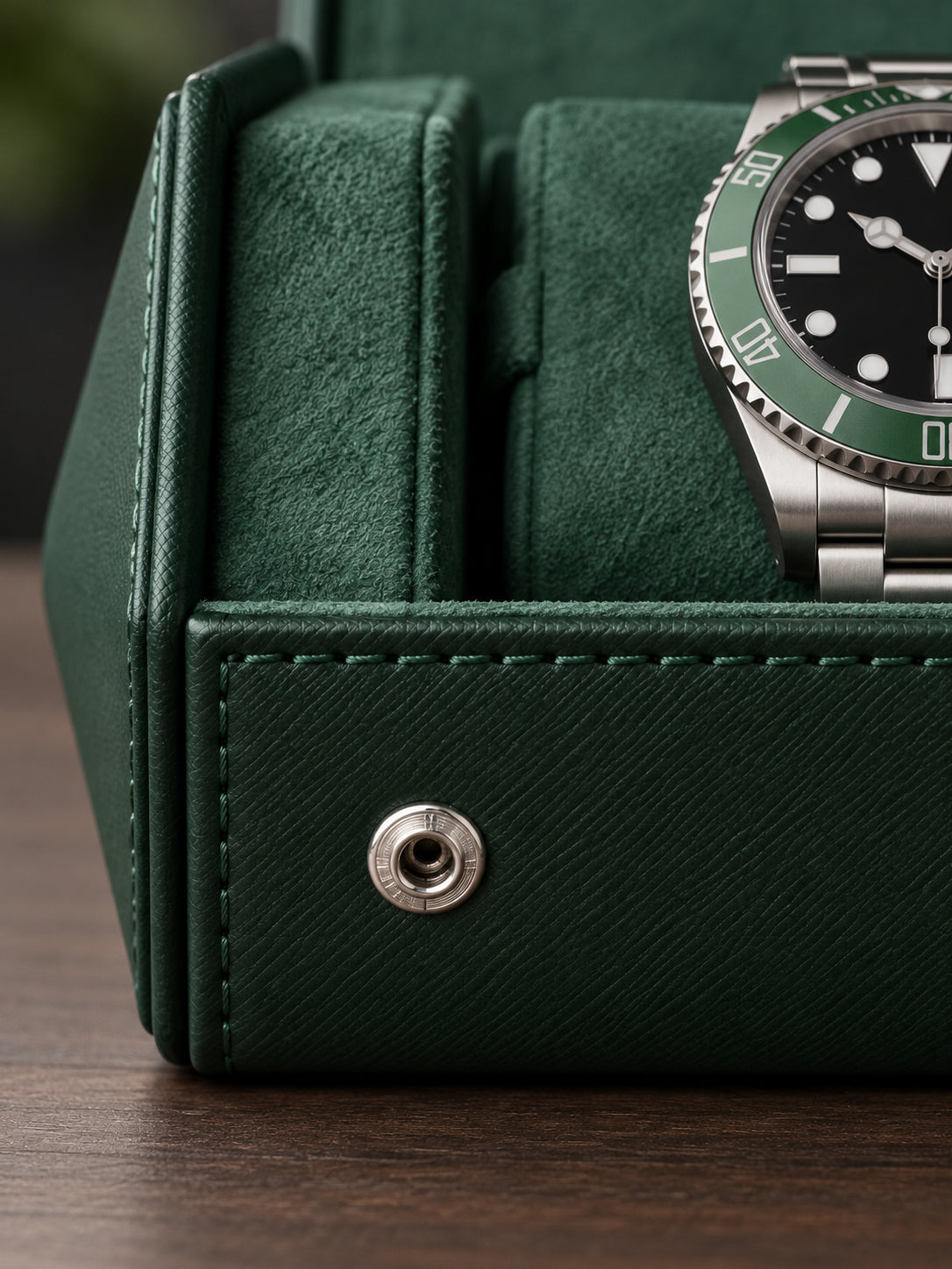 Étui 2 montres vert sapin Ascot — vue 4