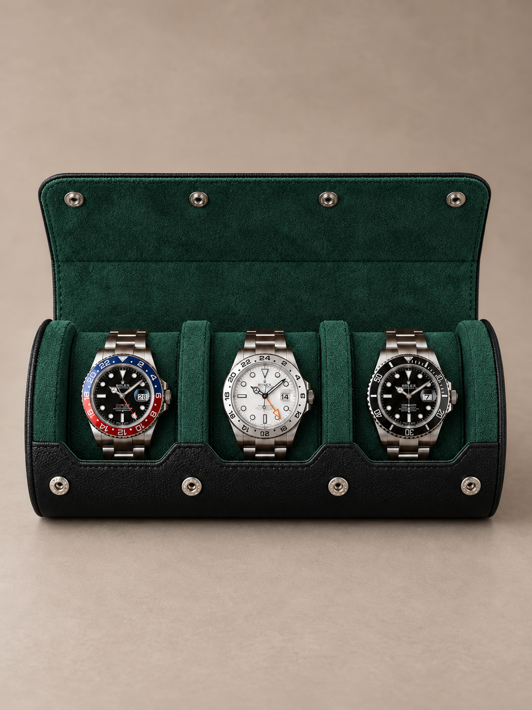 Étui de voyage 3 montres noir Holborn — vue 4