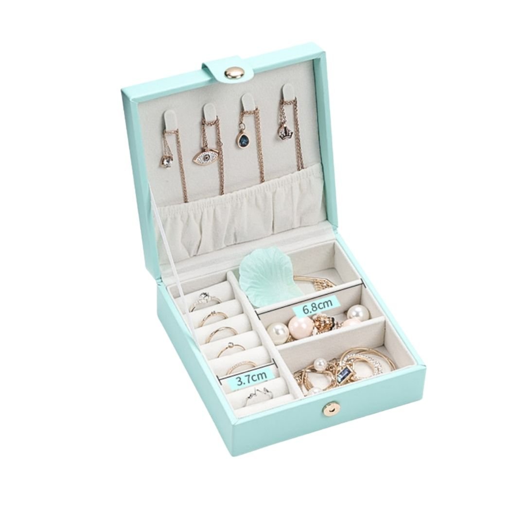 Mini boîte à bijoux de voyage – Carrée bouton - Cléophée Paris