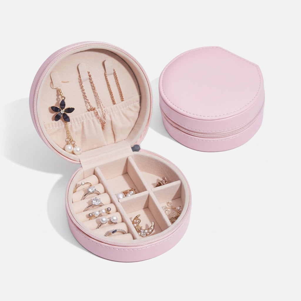 Mini coffret de voyage zippé – Boîte à bijoux - Cléophée Paris