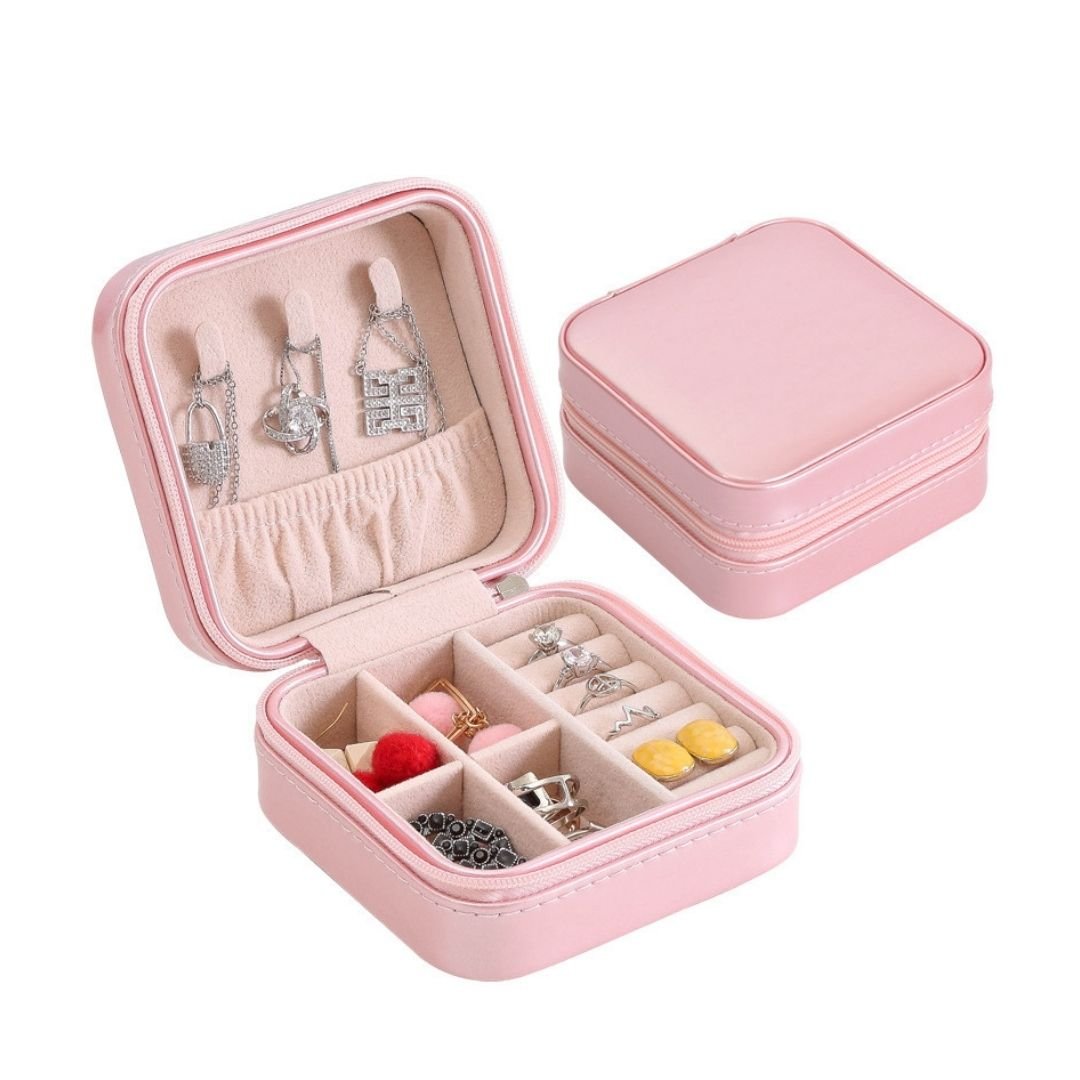 Mini coffret zippé – Boîte à bijoux ronde - Cléophée Paris