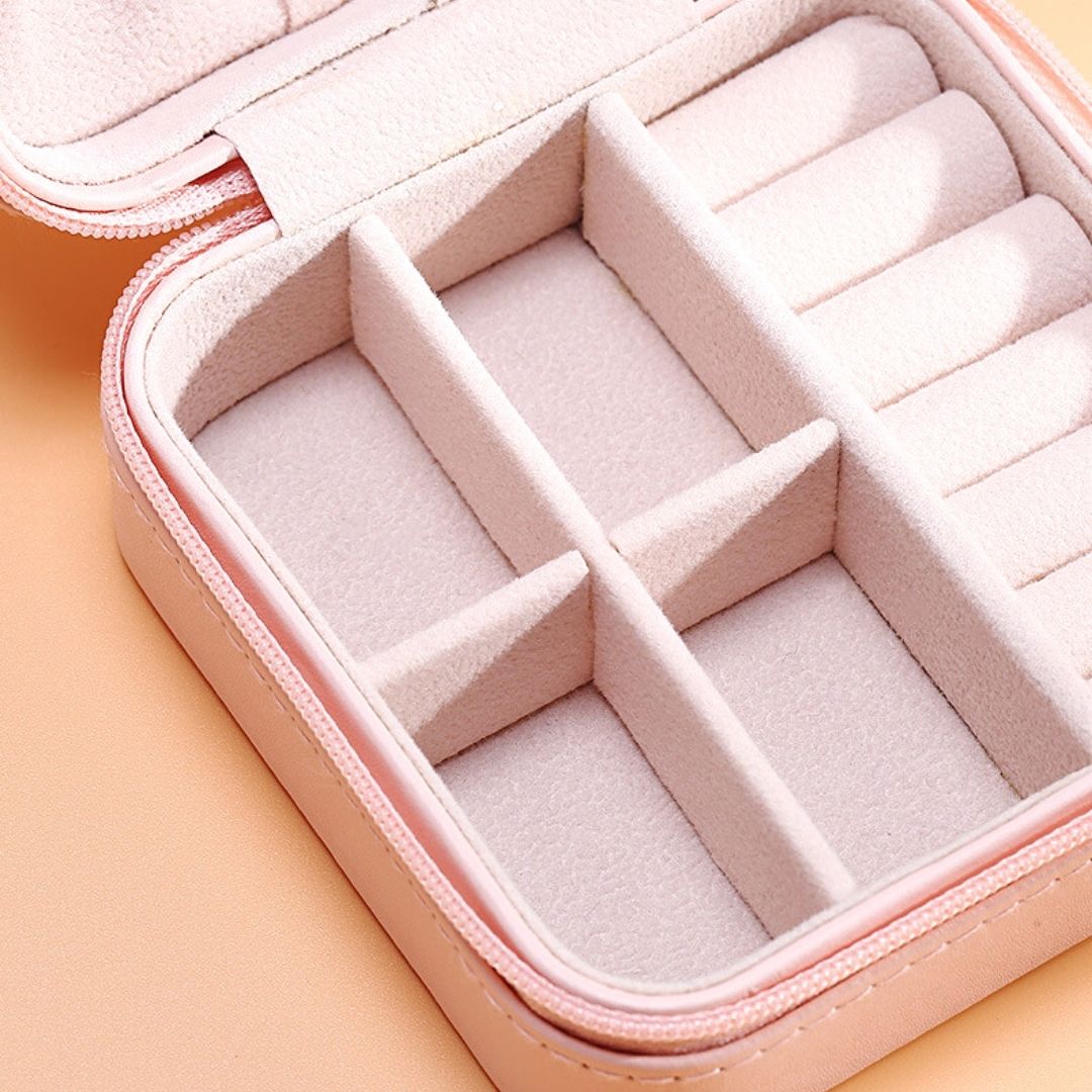 Mini coffret zippé – Boîte à bijoux ronde - Cléophée Paris