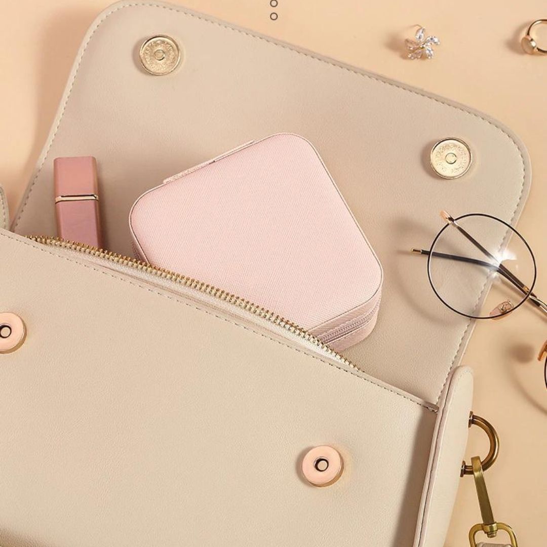 Mini coffret zippé – Boîte à bijoux ronde - Cléophée Paris