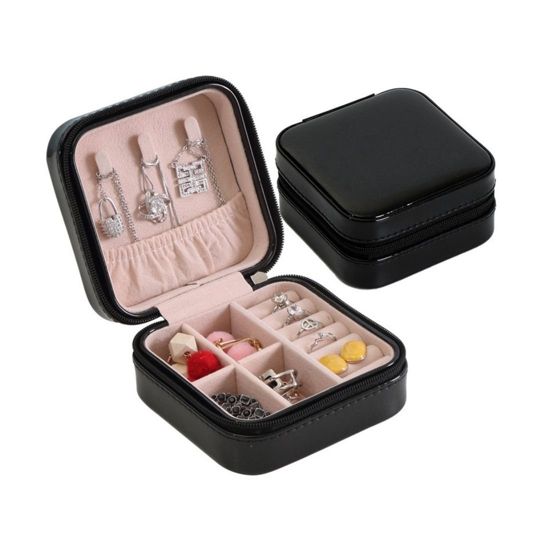 Mini coffret zippé – Boîte à bijoux ronde - Cléophée Paris