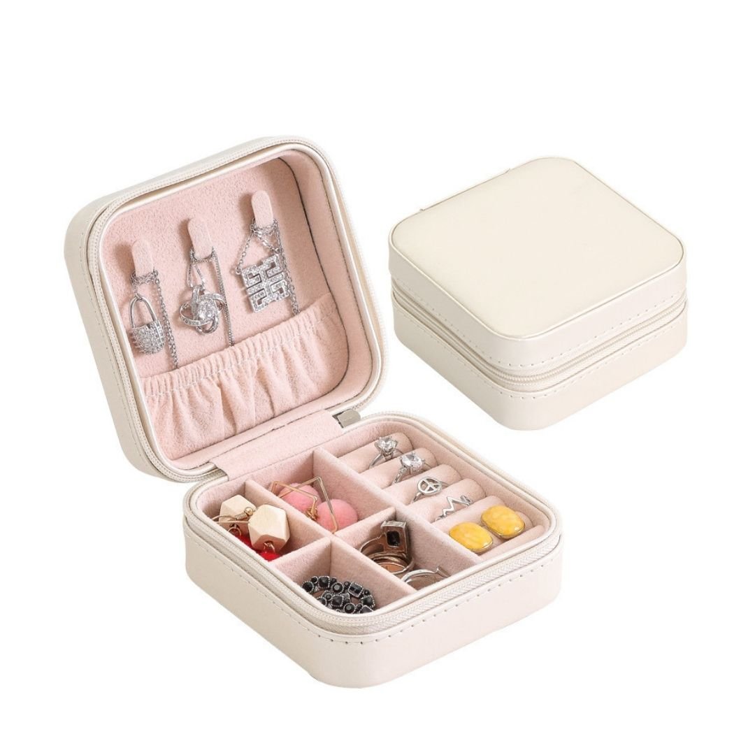 Mini coffret zippé – Boîte à bijoux ronde - Cléophée Paris
