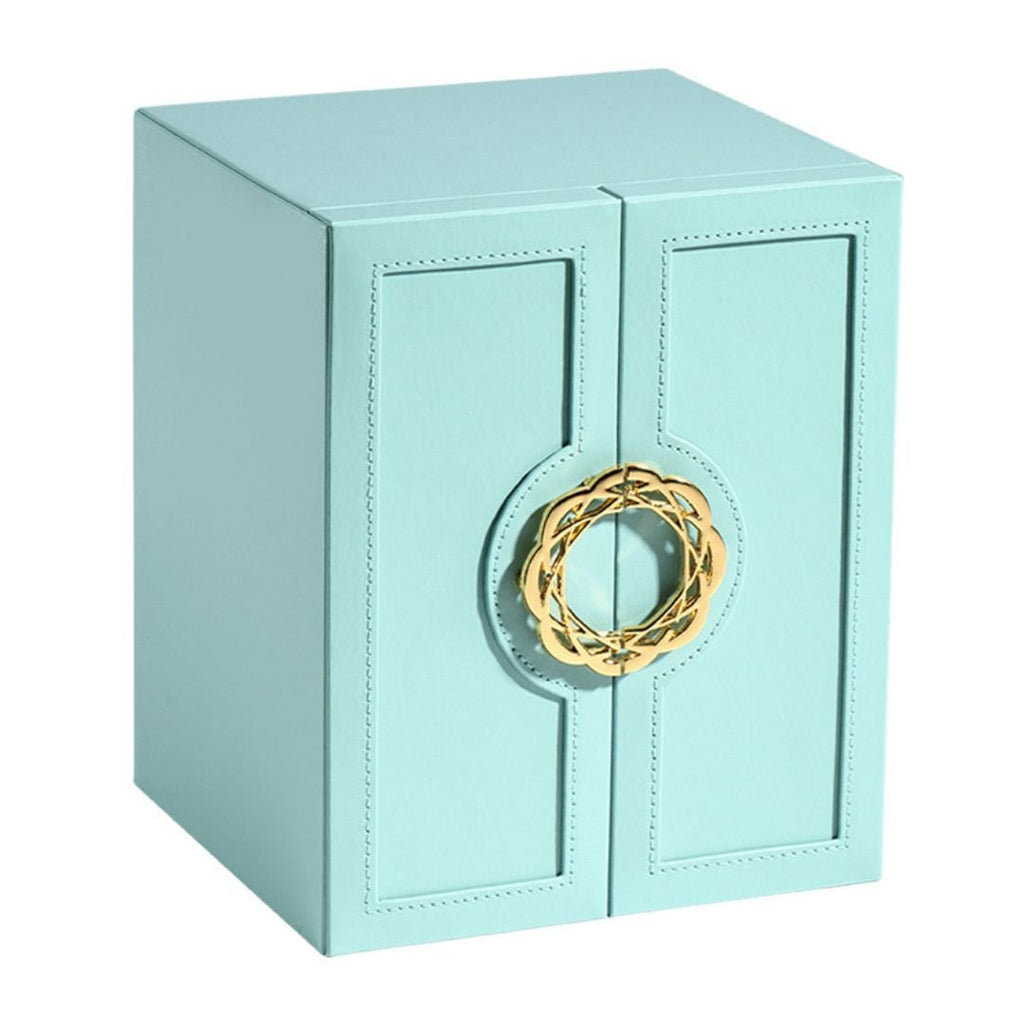 Organisateur de Bijoux Style Cabinet en Cuir PU – 5 Tiroirs et Crochets - Cléophée Paris