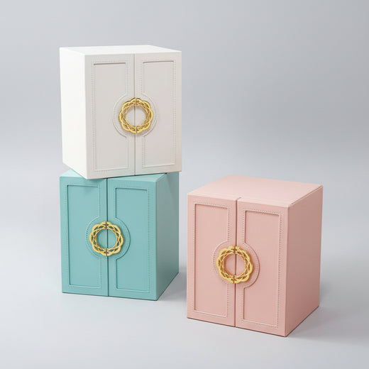 Organisateur de Bijoux Style Cabinet en Cuir PU – 5 Tiroirs et Crochets - Cléophée Paris