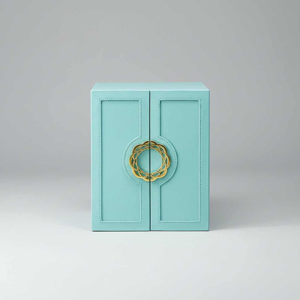 Organisateur de Bijoux Style Cabinet en Cuir PU – 5 Tiroirs et Crochets - Cléophée Paris