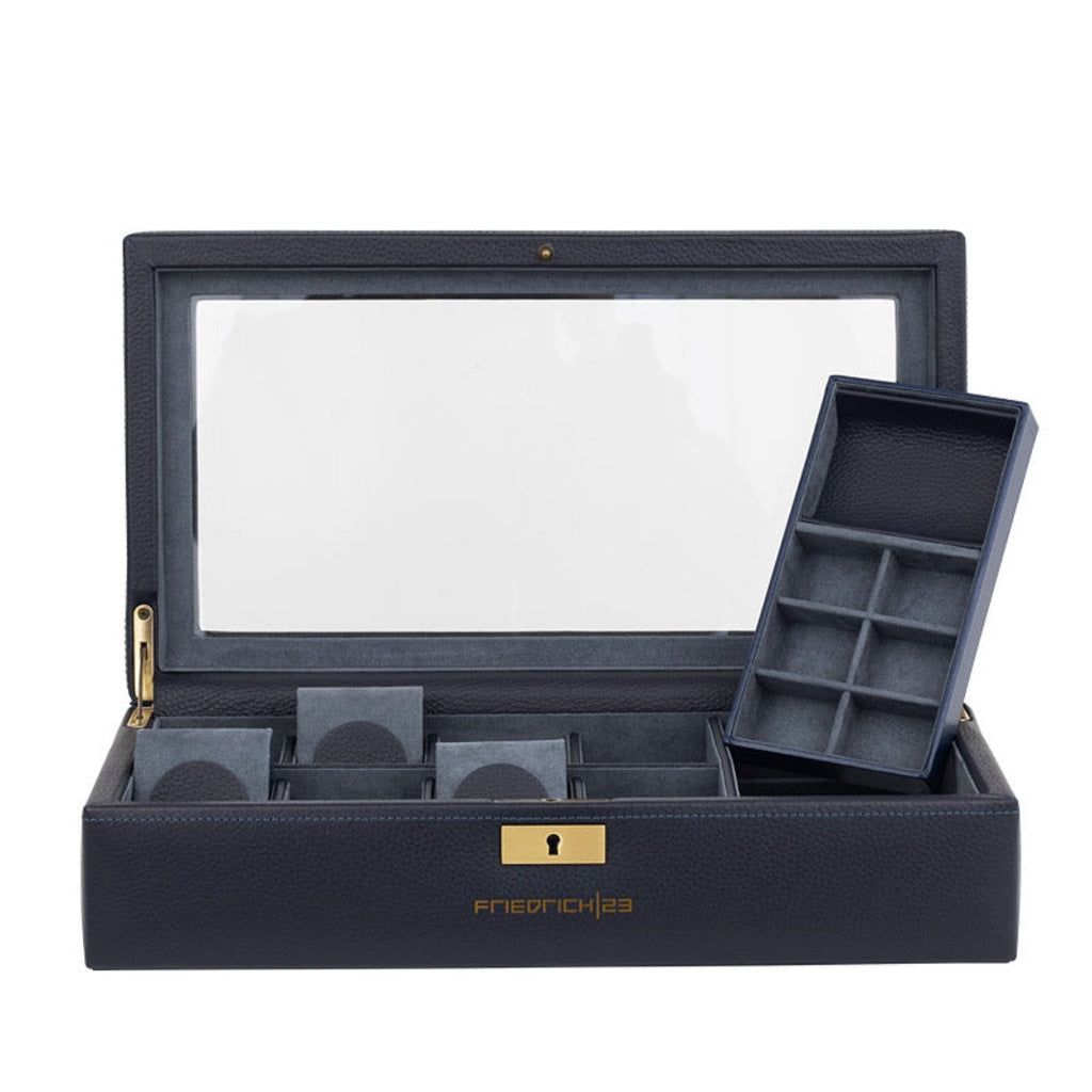 Boîte à montres en cuir pleine fleur – 8 emplacements – vue 3 – Cléophée Paris