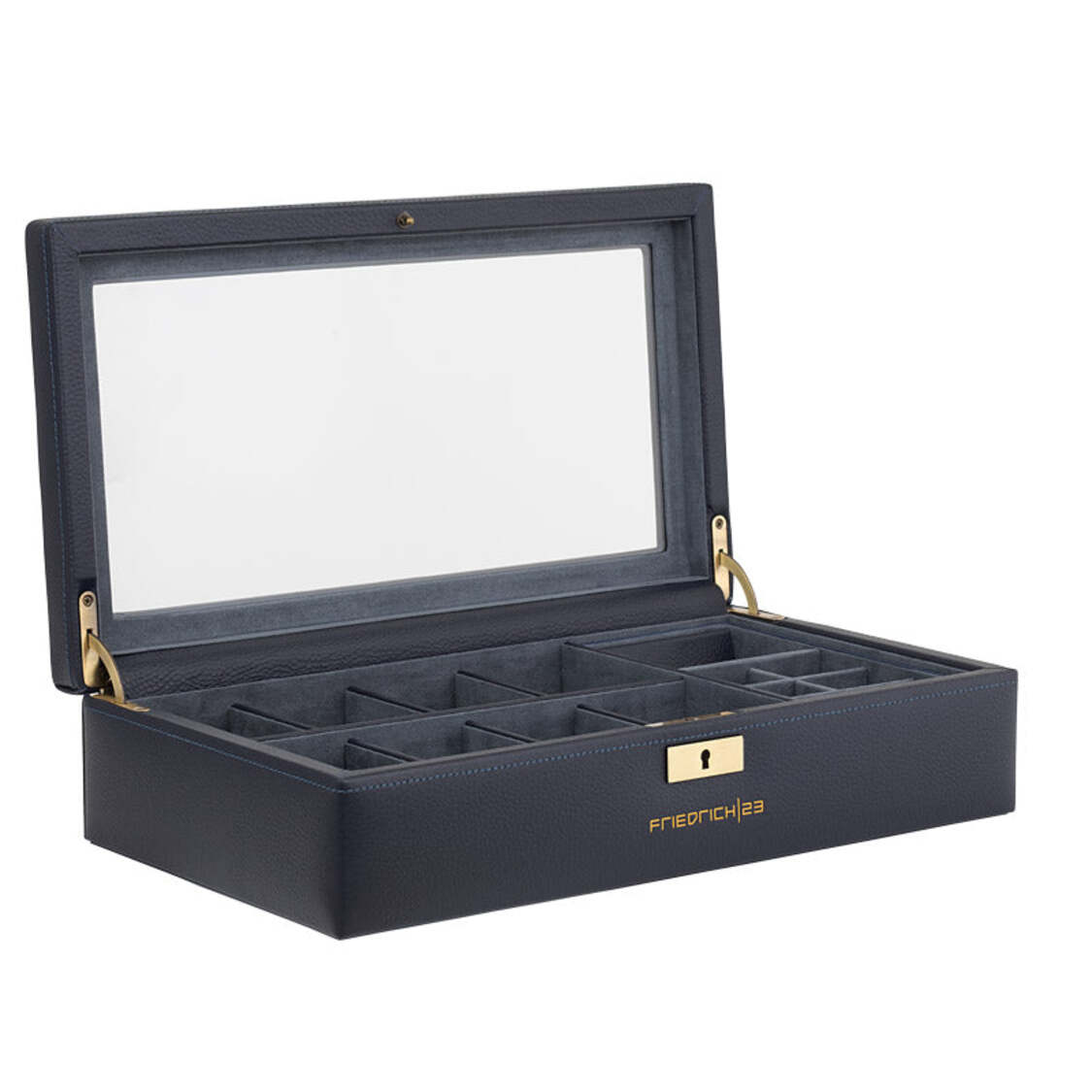 Boîte à montres en cuir pleine fleur – 8 emplacements – Cléophée Paris